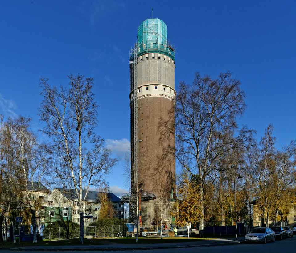 Eine Sanierung erhöht die Lebensdauer des Wasserturms von Pietarsaari um 90 Jahre