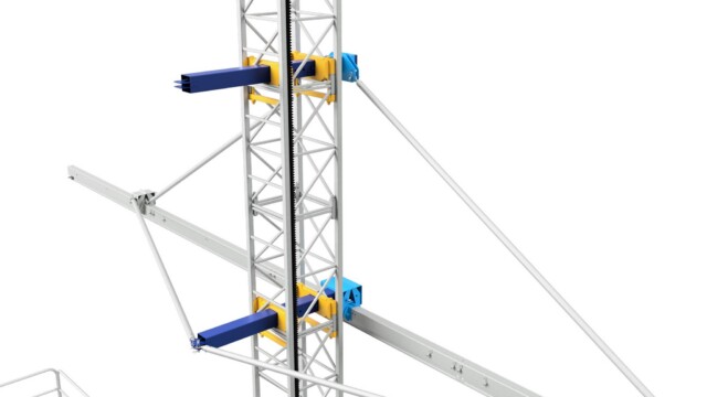 work platform monorail on mast