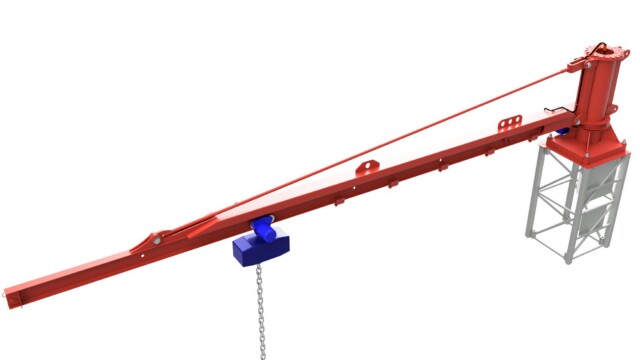 Mast Climbing work platform Top Crane 1