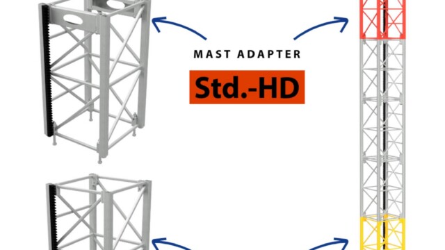 work platform heavy components mast adapter std hd