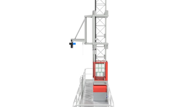work platform lifting arm side view