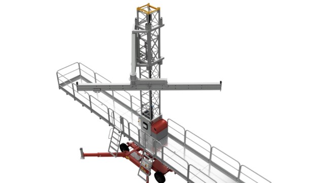 work platform lifting crane arm