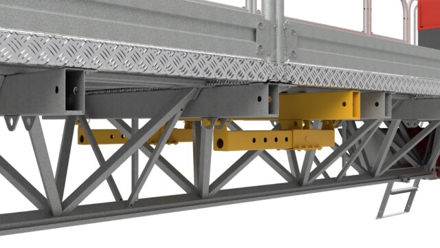 adjusting console for work platform