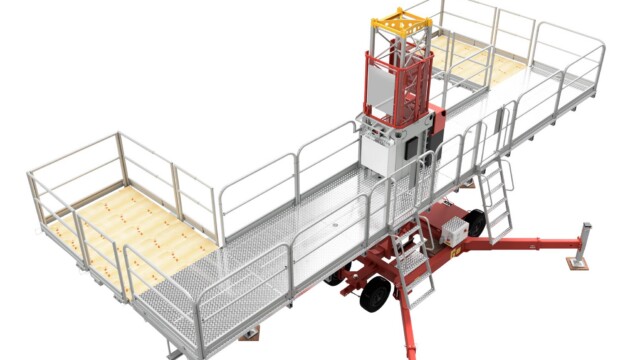 work platform telescopic extension 2.5m 2