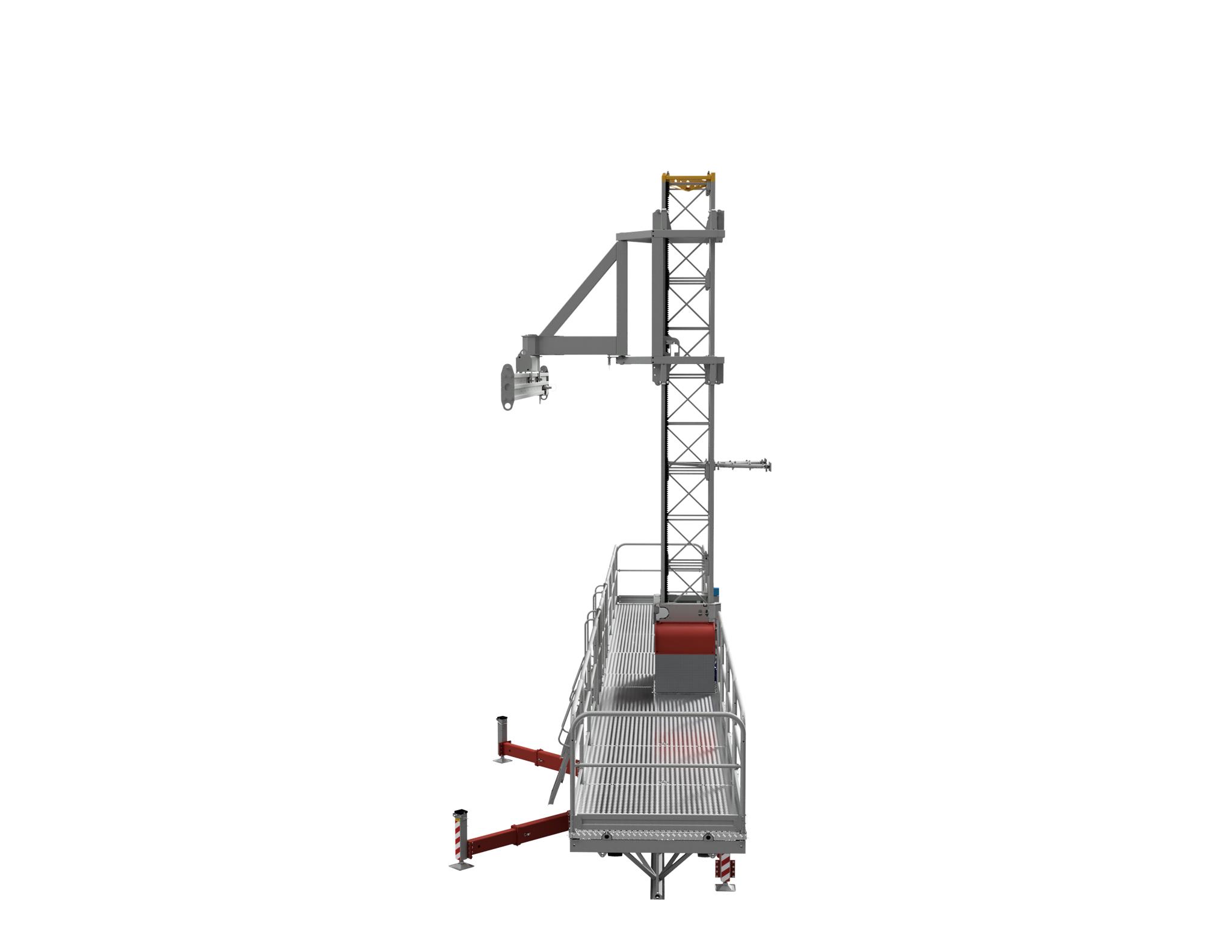 Platform Crane Simple Lifting Crane Arm with a Sliding Boom (LCASB) | Scanclimber
