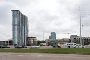 Katy Station façade work in Dallas