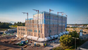 Vaxjo residential building construction project